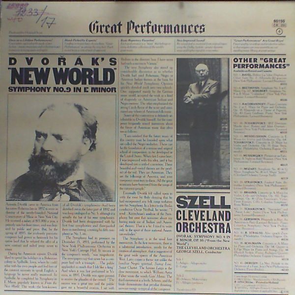 Cleveland Orchestra (cond. Szell George) — Dvorak: symphony no.9 in E minor, op.95