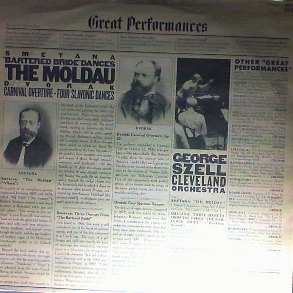 Cleveland Orchestra (cond. Szell George) — Smetana - the Moldau (Symphonic Poem), 3 dances from 'Bartered Bride', Dvorak - Carnival overture, 4 slavonic dances
