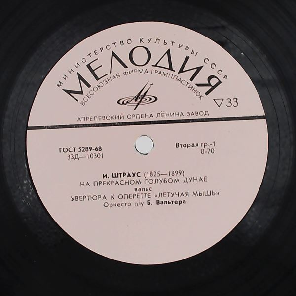 Columbia Symphony Orchestra (cond. Walter Bruno) — Strauss – Blue Danube Waltz, Emperor Waltz, Vienna Life, Die Fledermaus-Overture