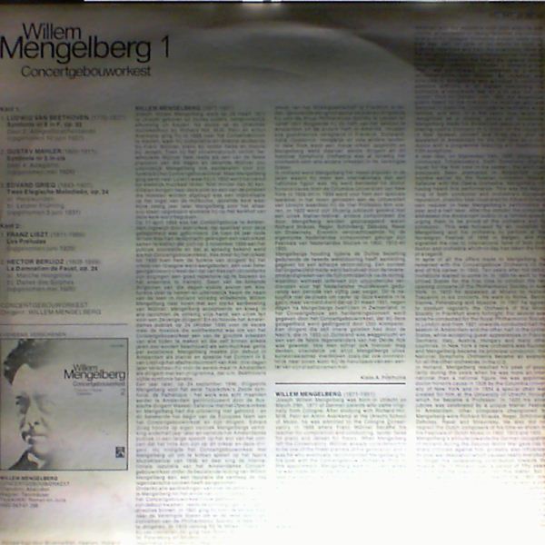 Concertgebouworkest (dir. Mengelberg W.) — Beethoven, Mahler, Grieg, Liszt, Berlioz