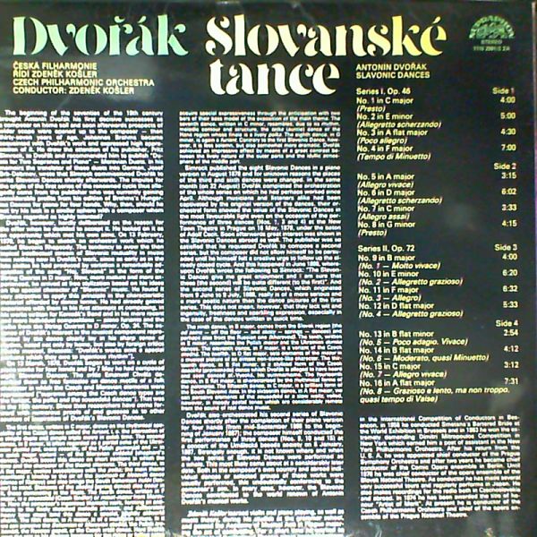 Czech Philharmonic Orchestra (cond. Sejna K.) — Dvorak A. - Slovanske Tance (Slavonic Dances)