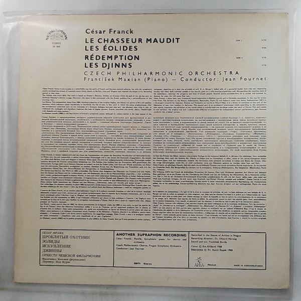 Czech Philharmonic Orchestra (cond. Fournet J.) — Franck Cesar - Symphonic Works: Le Chasseur Maudit / Les Eolides / Redemption / Les Djins (Франк Сезар)