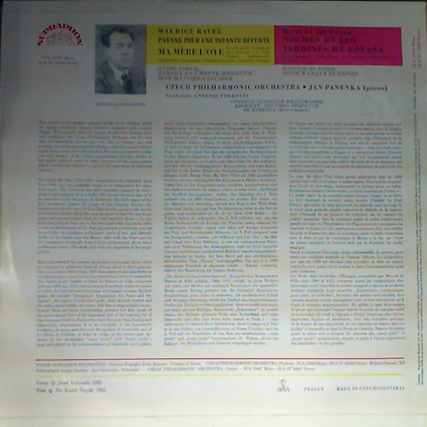 Czech Philharmonic Orchestra (cond. Pedrotti A.) — Ravel - Ma Mere L'Oye, Pavane; De Falla - Nights in the Gardens of Spain