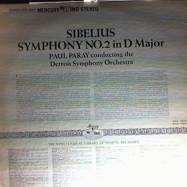Detroit Symphony Orchestra (cond. Paray Paul) — Sibelius - Symphony no. 2 in D-dur