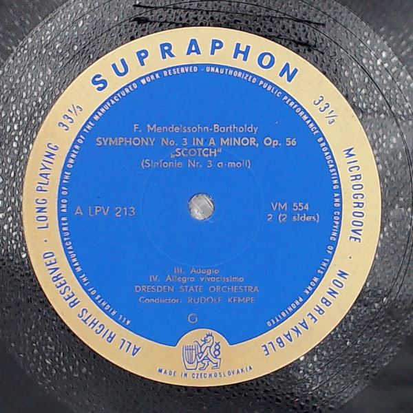 Dresden State Orchestra (cond. Kempe R.) — Mendelssohn-Bartholdy - Symphony No. 3 In A Minor, "Scotch"