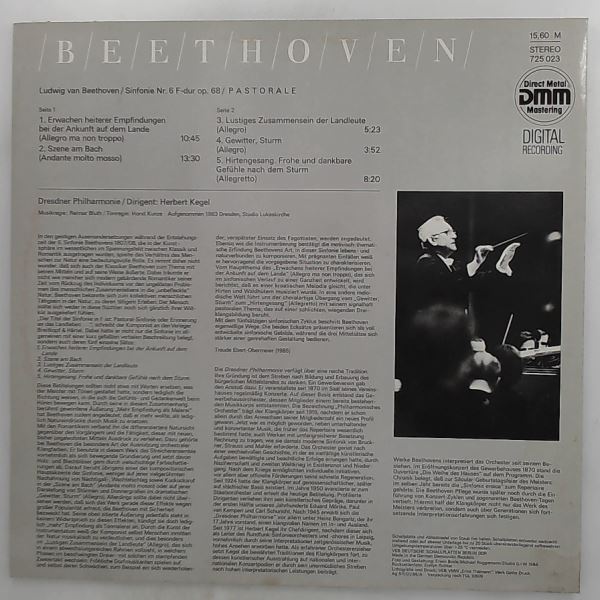 Dresdner Philharmonie (dir. Kegel H.) — Beethoven - Sinfonie Nr. 6 in F-Dur Op. 68 "Pastorale"