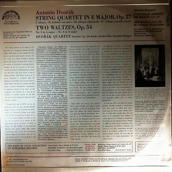 Dvorak Quartet — Dvorak A. - String Quartet in E-dur, Two Waltzes