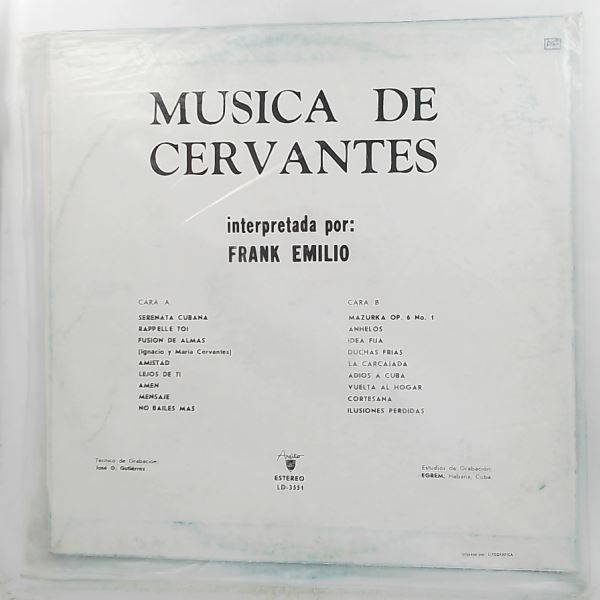 Emilio Frank — Musica De Cervantes