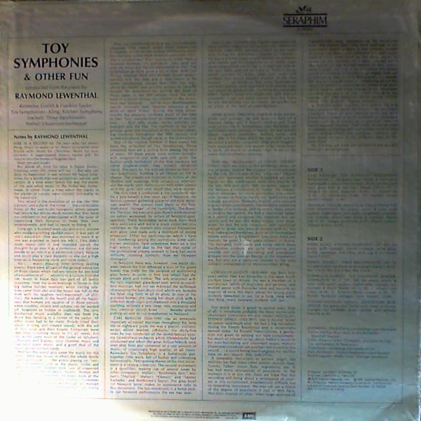 Ensemble of Toy Instruments and Strings (conductor and piano Lewenthal Raymond) — Reinecke, Gurlitt & Franklin Taylor - Toy Symphonies. Kling - Kitchen Symphony. Steibelt. Mehul