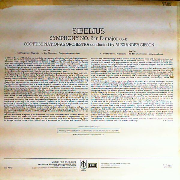 Gibson A. (dir.) — Sibelius: symphony no.2 in D