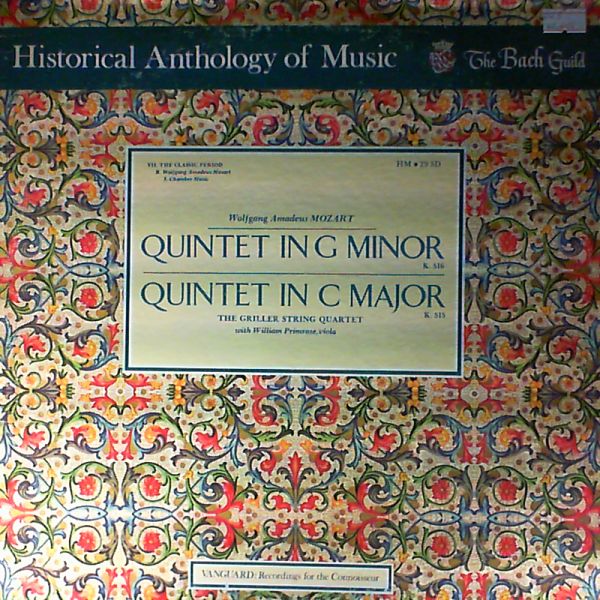 Griller Quartet/Primrose William(viola) — Mozart W. - Quintet In G-moll, K.516. Quintet in C-dur, K.515