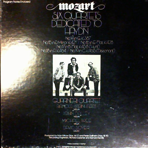 Guarneri Quartet — Mozart - Six Quartets Dedicated To Haydn nos. 14, 15, 16, 17, 18, 19