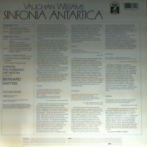 Haitink Bernard — Williams: sinfonia Antartica