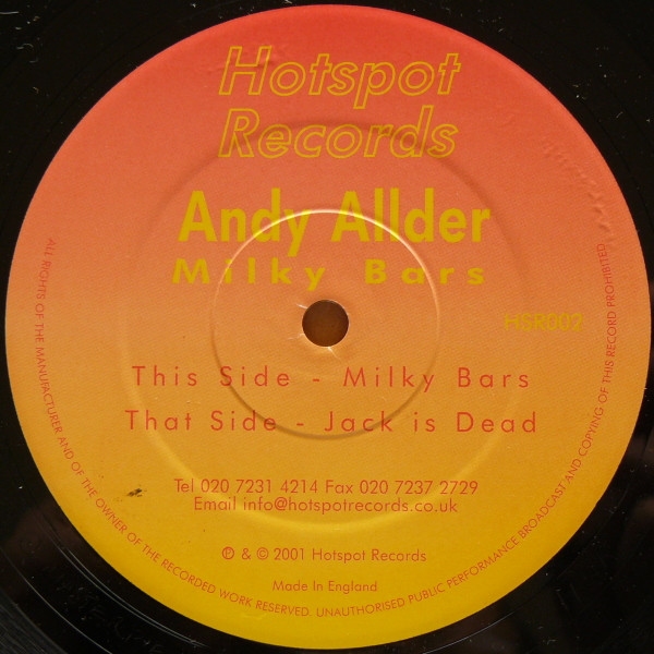 Andy Allder — Milkybars / Jack is Dead