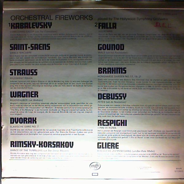 Hollywood Symphony Orchestra — Rimsky-Korsakov, Kabalevsky, Saint-Saens, Wagner, Falla, Gliere, Brahms, Debussy, Dvorak, Strauss, etc.