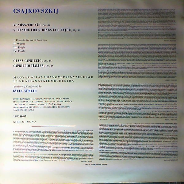 Hungarian State Orchestra — Tchaikovsky - Serenade in c, Op. 48. Capriccio italien Op.45