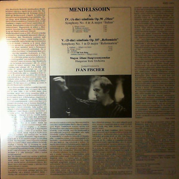 Hungarian State Orchestra (dir. Fischer Ivan) — Mendelssohn - Symphonies No. 4 "Italian", No. 5 "Reformation"