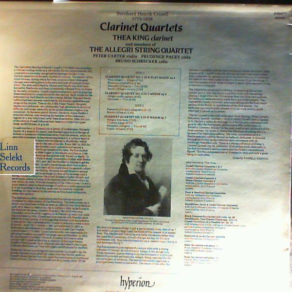 King Thea (Clarinet), members of Allegri String Quartet — Crusell B.H. - Clarinet Quartets nos. 1 - 3