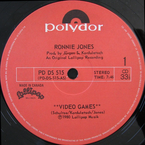 Ronnie Jones — Video Games
