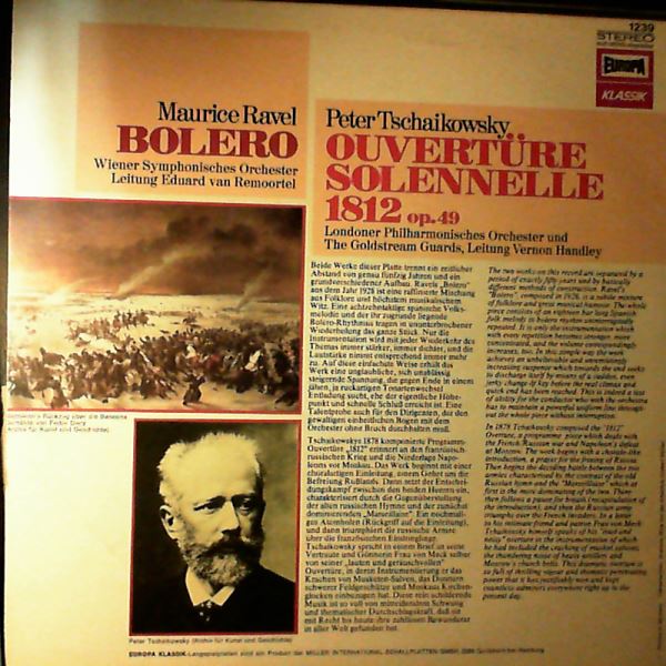London Philharmonic Orchestra (cond. Handley Vernon) — Ravel - Bolero / Tchaikovsky - Ouverture Solennelle 1812