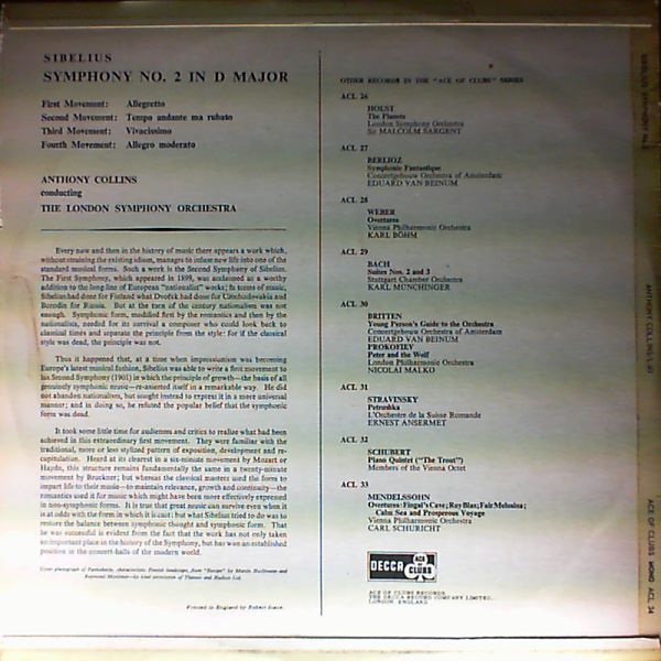 London Symphony Orchestra (cond. Monteux P.) — Sibelius - Symphony No.2