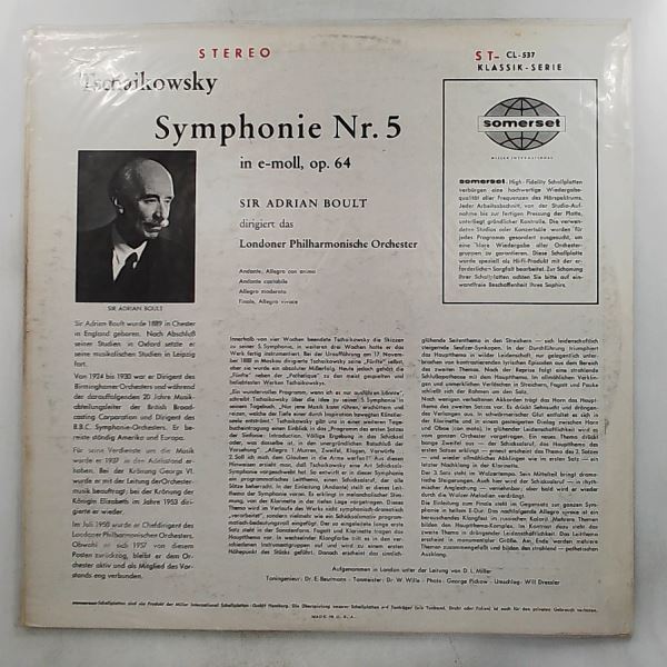 Londoner Philharmoniker (dir. Boult Sir Adrian) — Tchaikovsky - Symphony no. 5 (Symphonie Nr. 5) (Чайковский)