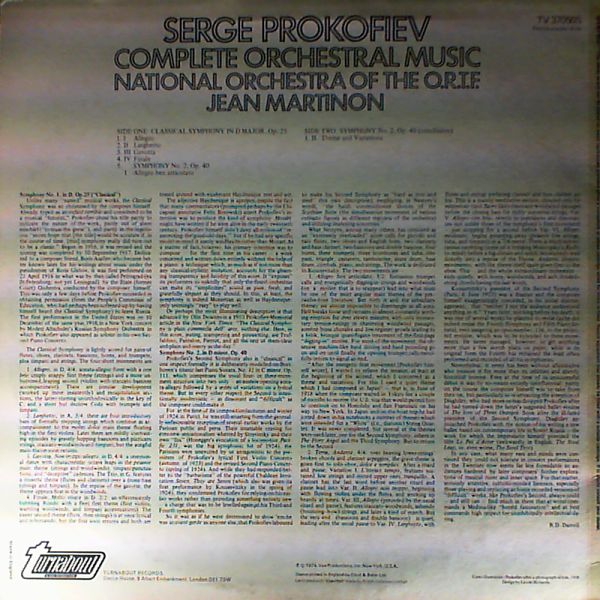 Martinon Jean — Prokofiev S. - Complete Orchestral Music