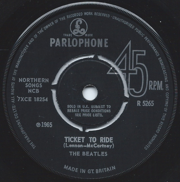The Beatles — Ticket To Ride / Yes It Is