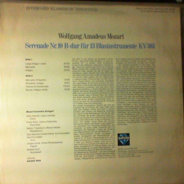 Mozart-Ensemble Stuttgart (dir. Wich G.) — Mozart - Serenade Nr. 10 B-dur Fur 13 Blasinstrumente KV 361