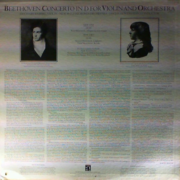 New Philharmonia Orchestra (cond. Horenstein Jascha) — Beethoven L.- Concerto in D for Violin and Orchestra, Op.61