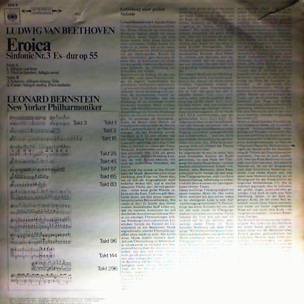 New York Philharmonic (cond. Bernstein L.) — Beethoven - symphony no. 3 'Eroica'