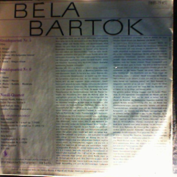 Novak Quartet — Bartok Bella - Streichquartett No.5 (1934), 6 (1939)