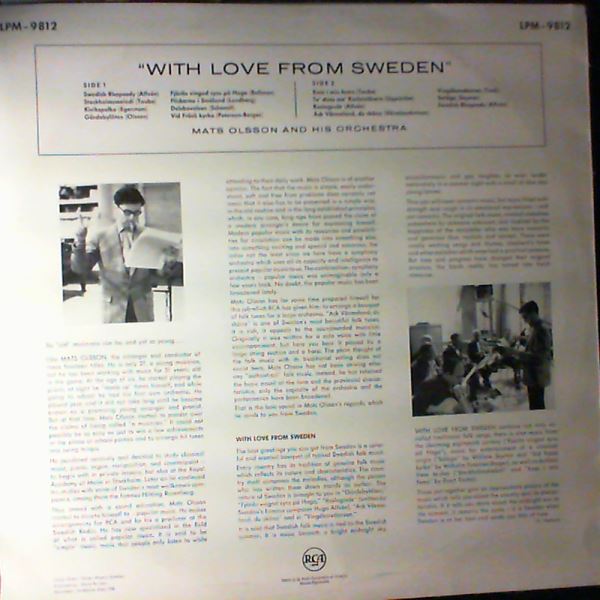 Olsson Mats an his Orchestra — With Love From Sweden: Alfven, Taube, Egerstam, Olsson, Bellman, Lundberg, Schenell, Peterson-Berger, Uppstrom, Fryxell, Seymer