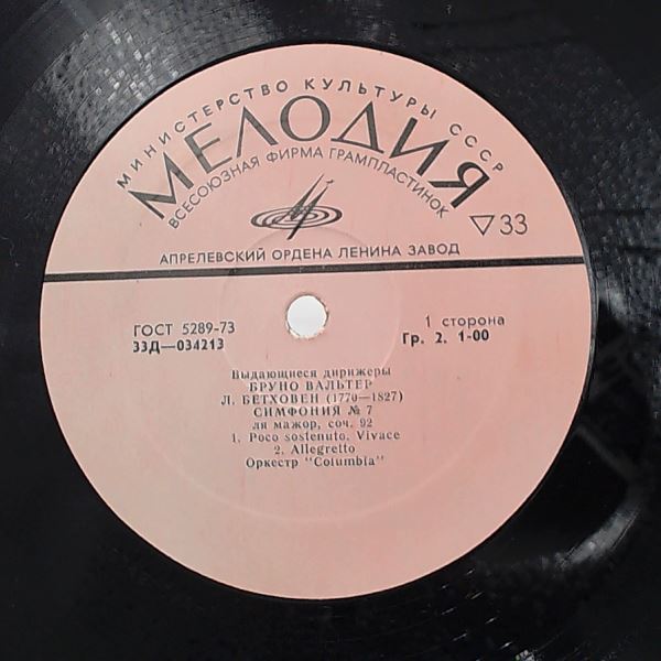 Orchestra "Columbia" (cond. Walter B.) — Beethoven - Symphony no. 7