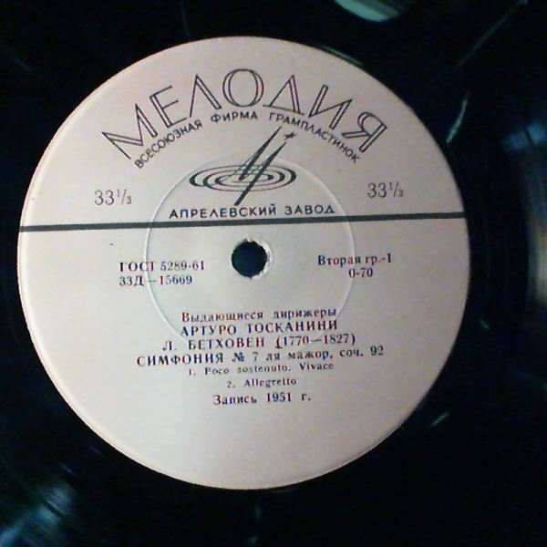 Orchestra (dir. Toscanini A.) — Beethoven - Symphony no. 7 (Famous conductors serie)