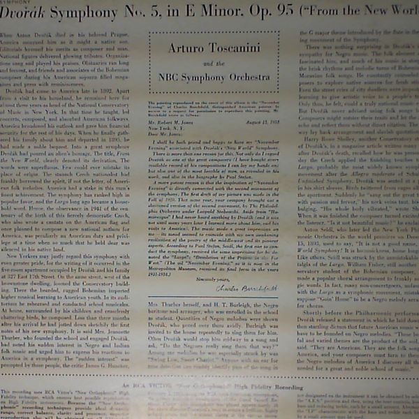 Orchestra NBC — Dvorak - symphony No.5 in e-moll, op.95 ("From the new world") Toscanini A. (con)