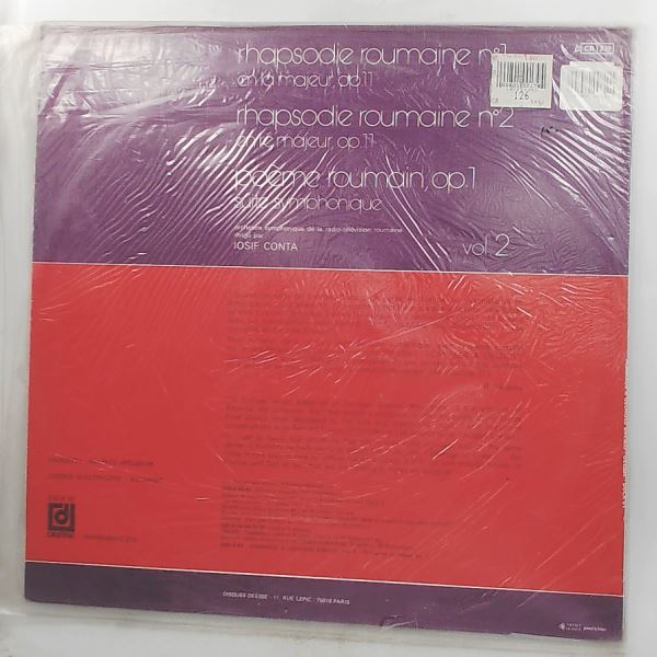 Orchestra Simfonica a Radioteleviziunii (dir. Conta I.) — Hommage A Enesco Georges – Vol. 2: Rhapsodie Roumaine nos. 1, 2; Poeme Roumain Op. 1, Suite Symphonique Pour Orchestre