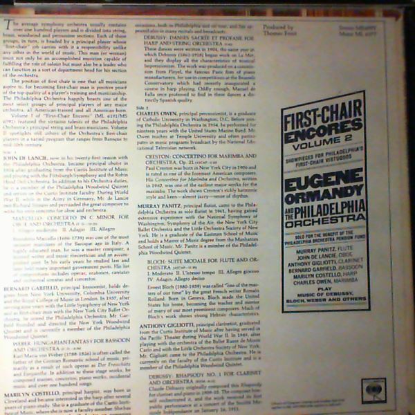 Philadelphia Orchestra (cond. Ormandy E.) — First-Chair Encores, Volume 2: Showpieces For Philadelphis's First-Chair Virtuosos