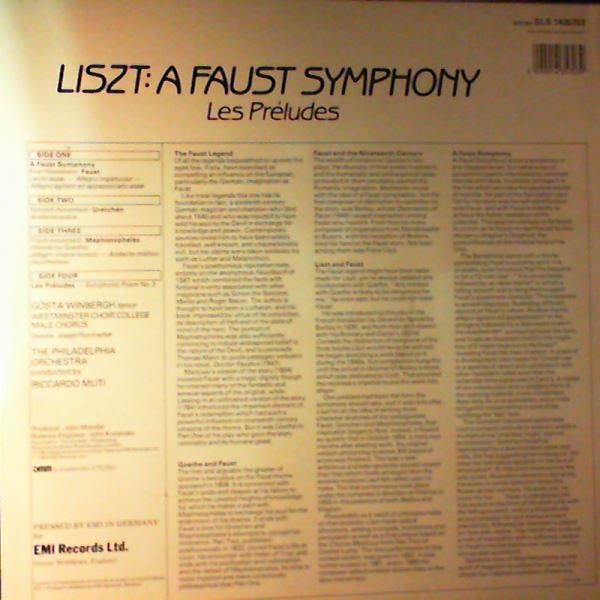 Philadelphia Orchestra (dir. Muti R.) — Liszt: A Faust Symphony / Les Preludes
