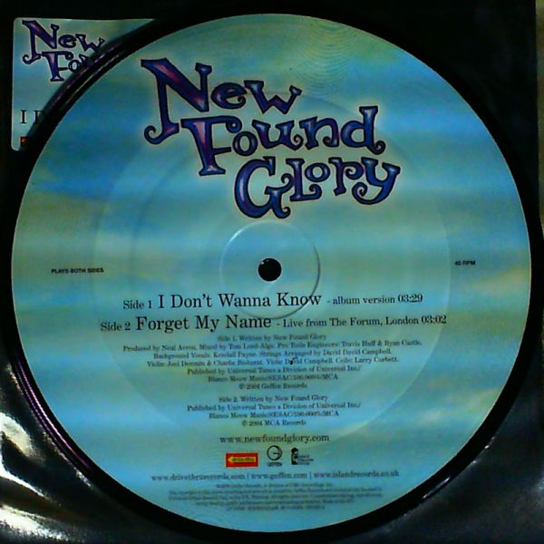 New Found Glory — I Don't Wanna Know / Forget My Name