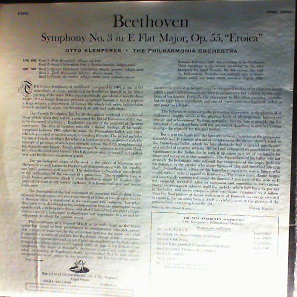 Philharmonia Orchestra (cond. Klemperer O.) — Beethoven - Symphony no. 3 'Eroica'