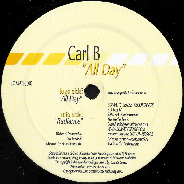 Carl B — All Day / Radiance