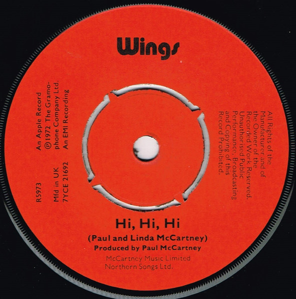 Wings (2) — Hi, Hi, Hi / C Moon