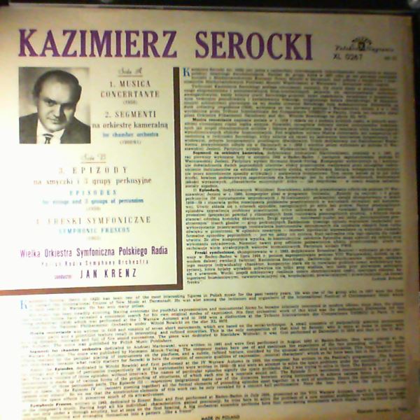 Polish Radio Symphony Orchestra (cond. Krenz Jan) — Serocki – Utwory Na Orkiestre - Compositions For Orchestra