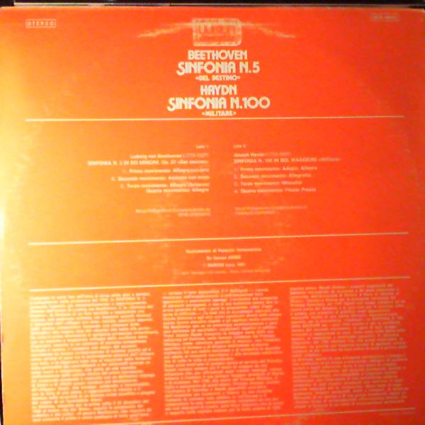 Royal Philarmonic Orchestra (cond. Leibowitz R./Gerhardt C.) — Beethoven - Sinfonia N. 5 "Del Destino"; Haydn - Sinfonia N. 100 "Militare"