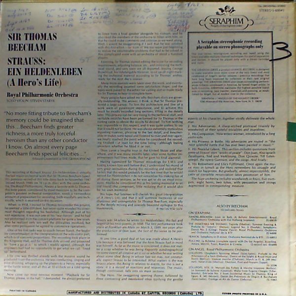 Royal Philharmonic Orchestra — Strauss - Ein Heldenleben (con. Beecham)