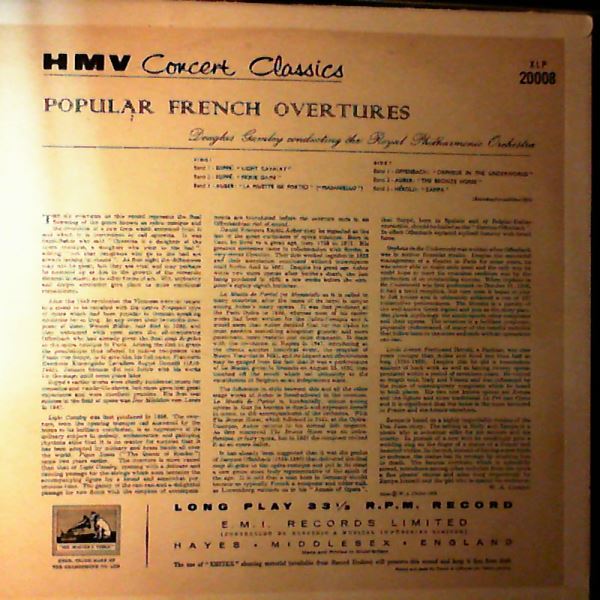 Royal Philharmonic Orchestra (cond. Gamley D.) — Popular French Overtures: Suppe, Auber, Offenbach, Herold