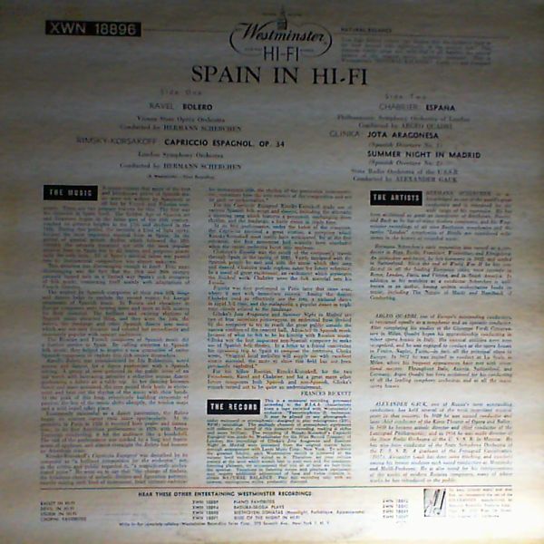 Scherchen H. (con.) — Ravel "Bolero", Rimsky-Korsakoff "Capriccio espagnol"
