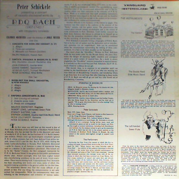 Schickele Peter — Music of "P.D.Q. Bach"