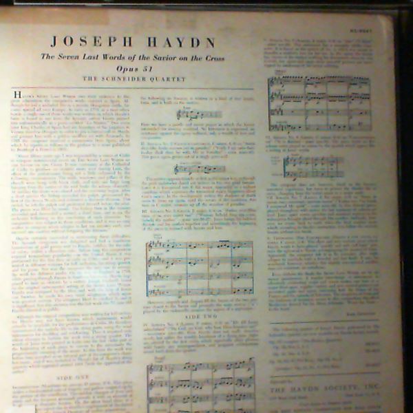 Schneider Quartet — Haydn - The Seven Last Words Of Our Saviour On The Cross